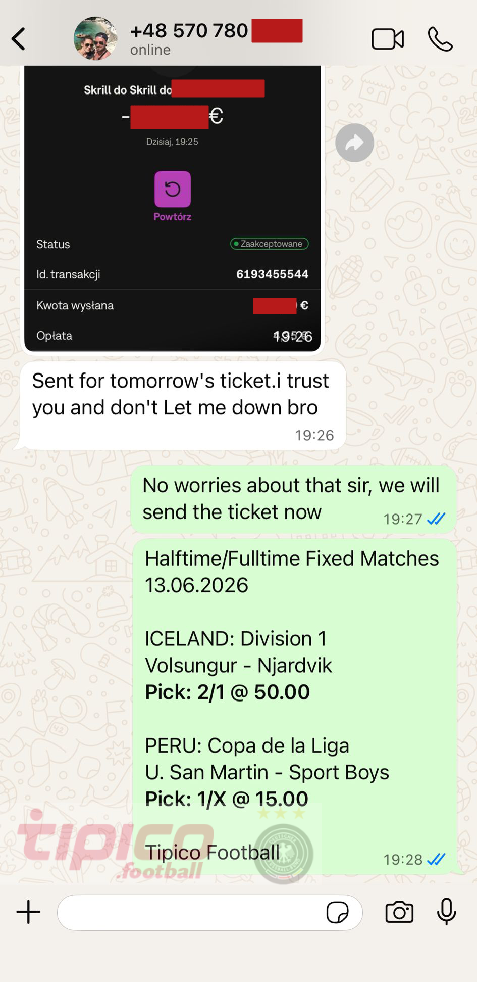 halftime fulltime fixed matches big odd 13.06.2026