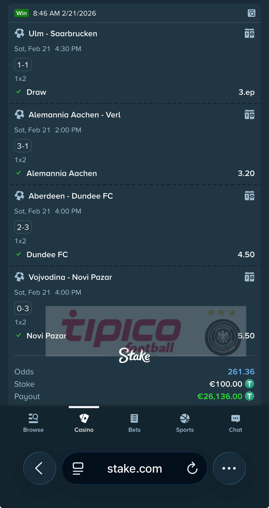 vip fixed matches 21.02.2026