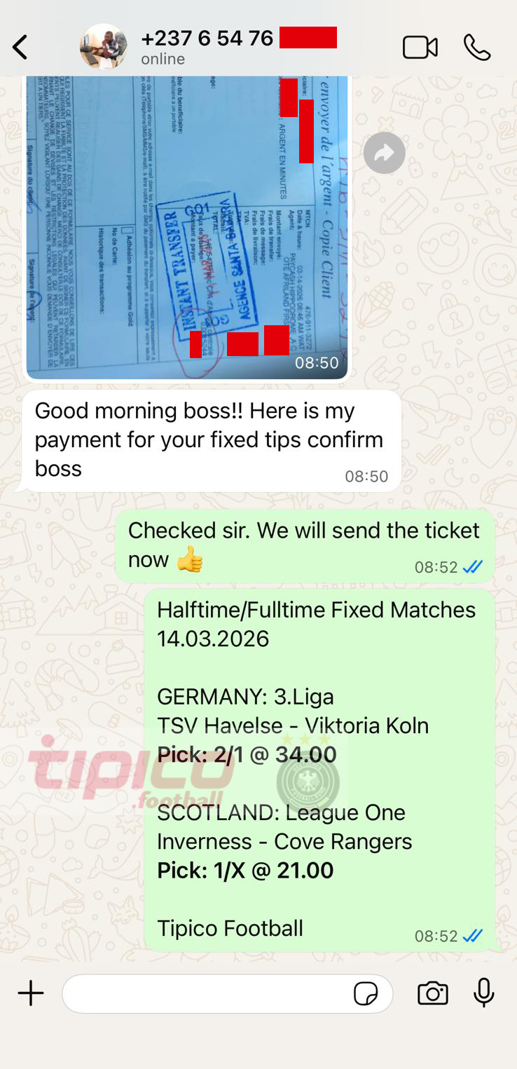 halftime fulltime fixed matches big odd 14.03.2026