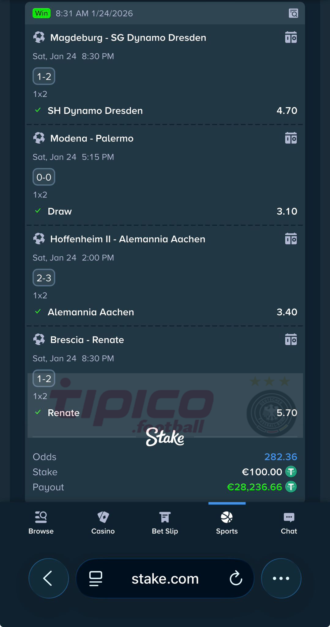 vip fixed matches 24.01.2026