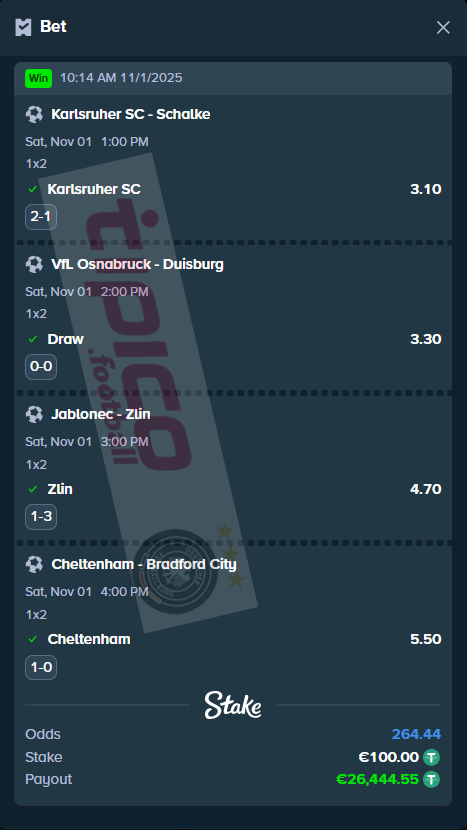 vip fixed matches 01.11.2025