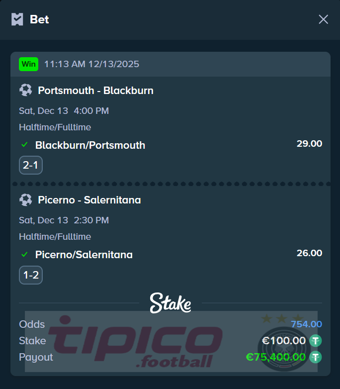 fixed matches ht ft 13.12.2025