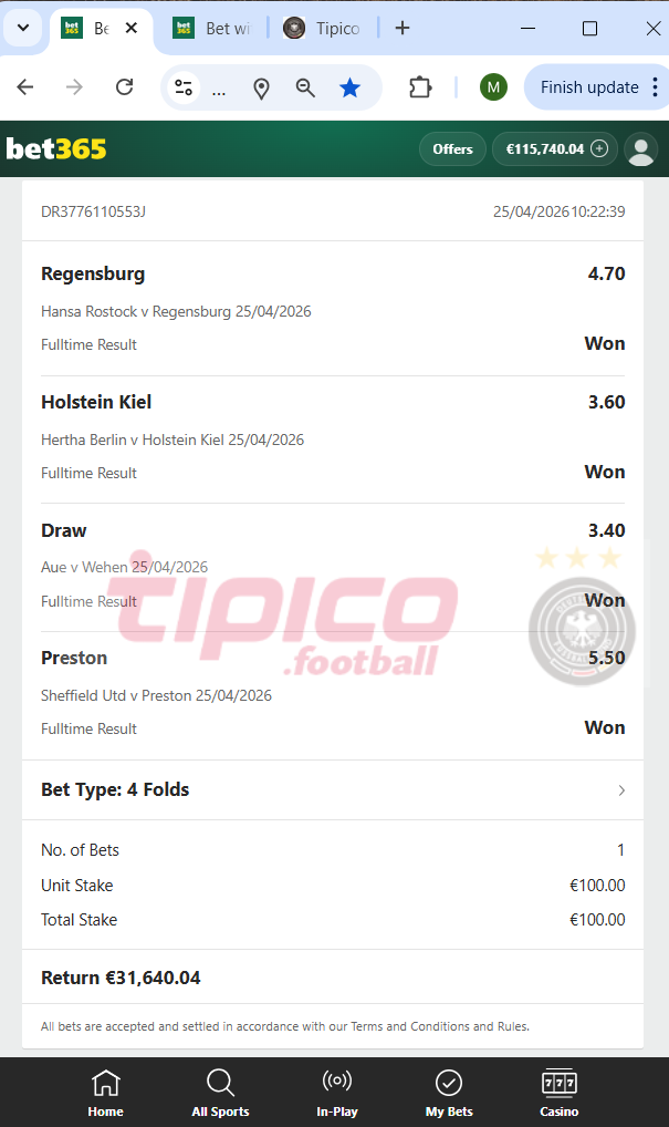 vip fixed matches 25.04.2026