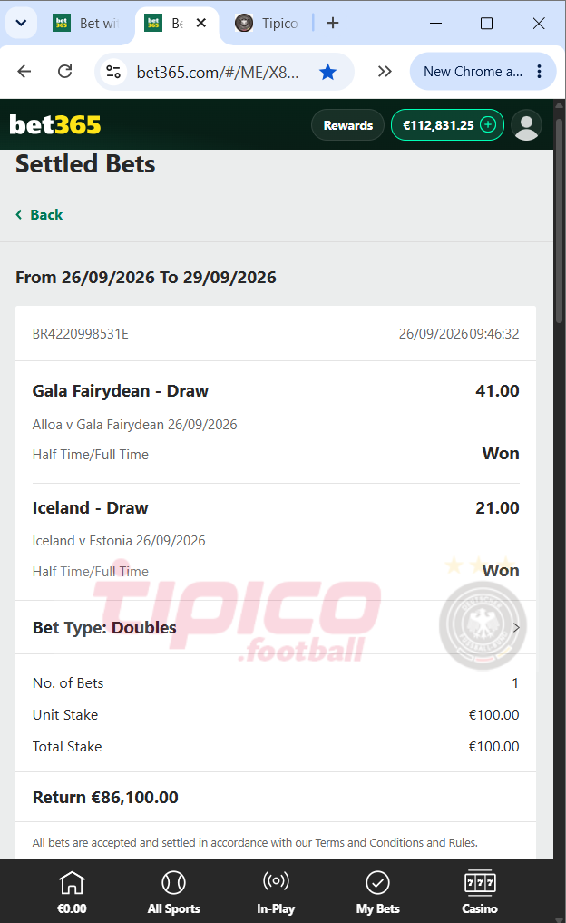 fixed matches ht ft 26.09.2026