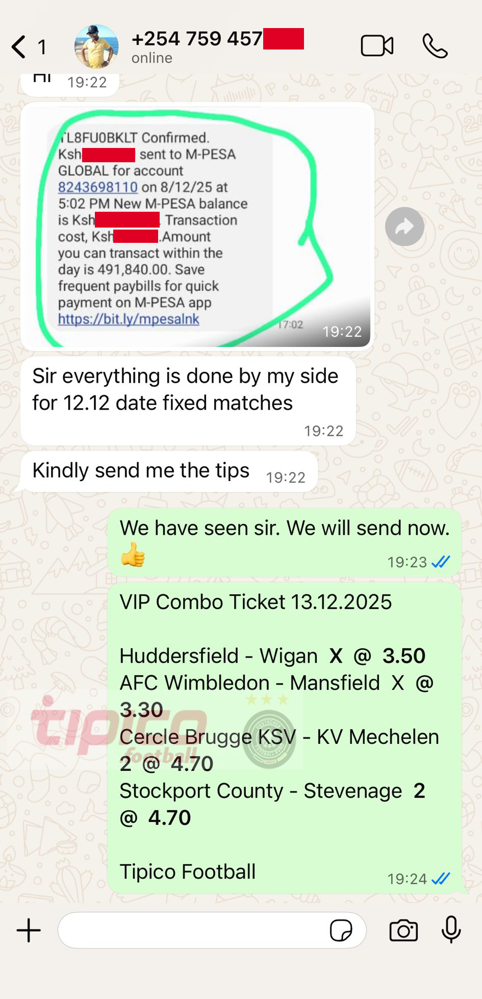 combined fixed matches 1x2 13.12.2025