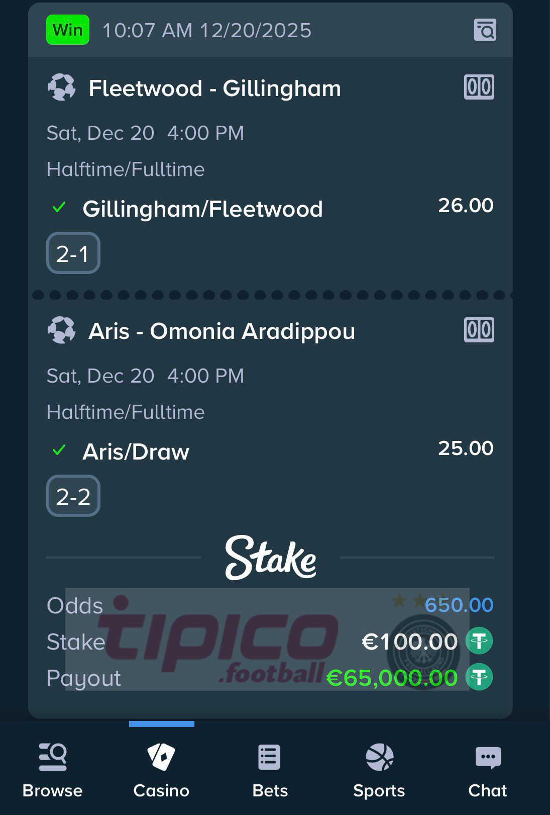 fixed matches ht ft 20.12.2025